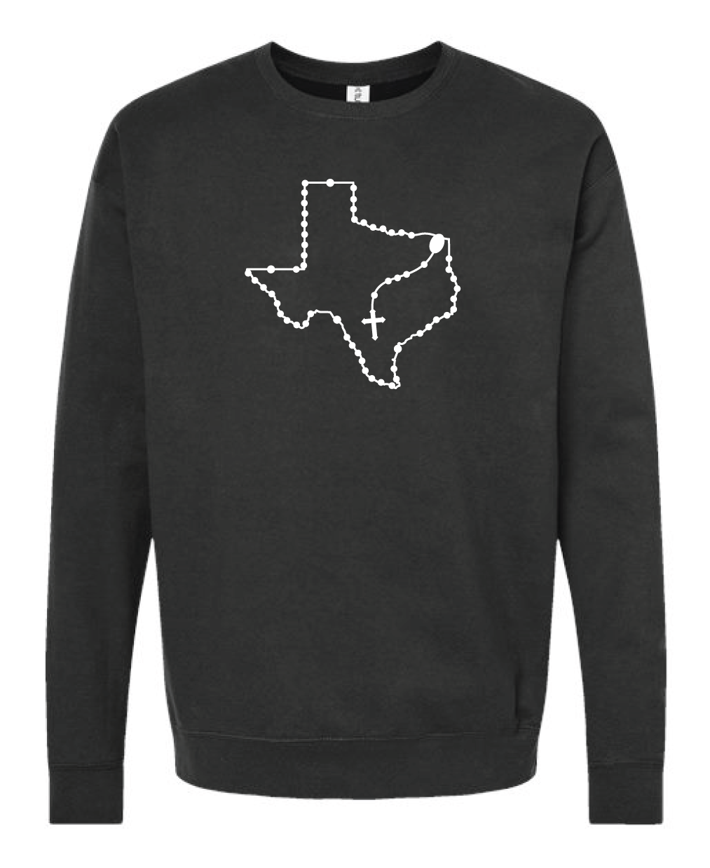 Texas Catholic Rosary Crewneck Sweatshirt