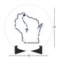 Wisconsin Catholic Rosary Wood Plaque Round-10"x10" Blue