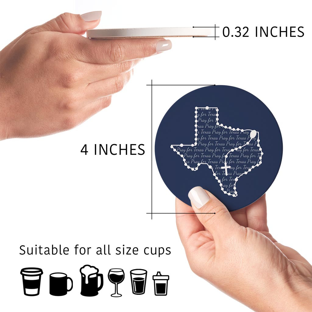 Texas Pattern Coaster Round  Drink Coaster-4"x4"