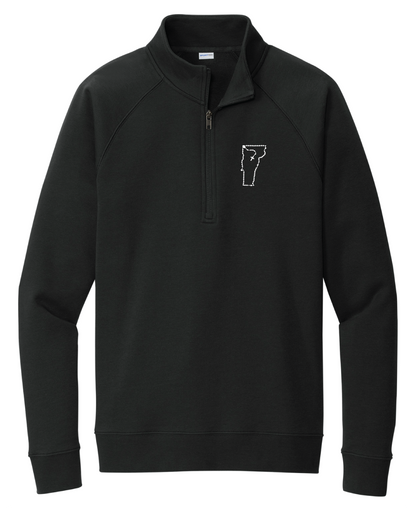 Vermont Catholic Rosary Black Quarter Zip Sweatshirt
