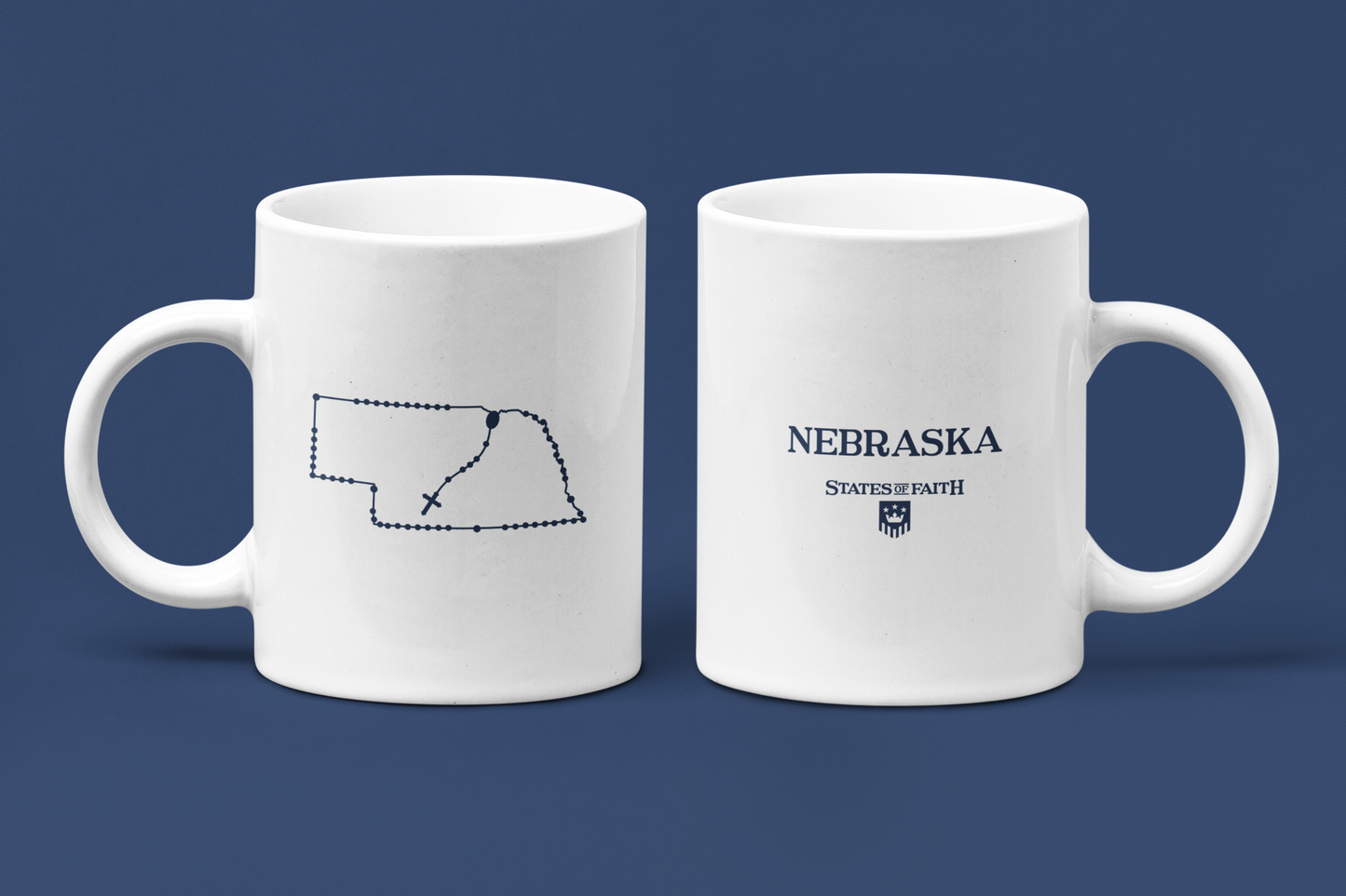 Nebraska Catholic Rosary Coffee Mug